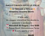 25 giugno 2025 "Parole e Musica sotto le Stelle" in Piazza Giusti