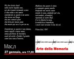 27 gennaio 2022 Arte della Memoria al Mac,n