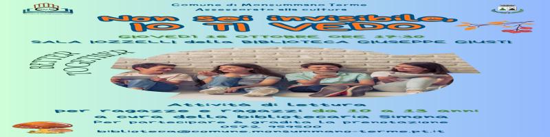 16 ottobre 2025 Letture per ragazzi da 10 a 13 anni in Biblioteca