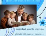 2 aprile 2025 Letture per bambini da 3 a 6 anni in Biblioteca